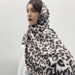 شال طوسی پلنگی