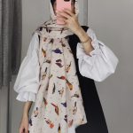 Bird pattern shawl