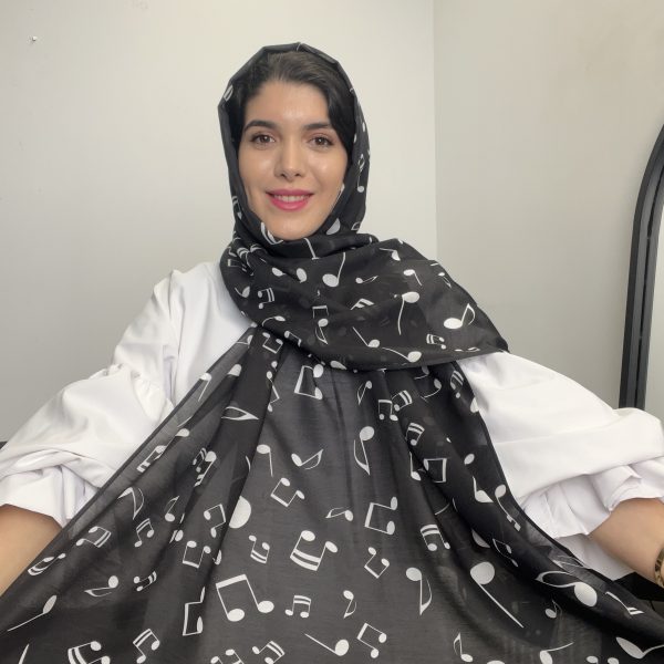 Black Musical Note Shawl