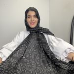 شال مشکی طرح کیبورد